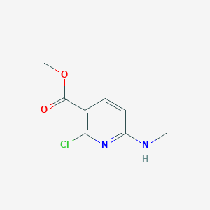 molecular formula C8H9ClN2O2 B12861554 Methyl 2-chloro-6-(methylamino)nicotinate 