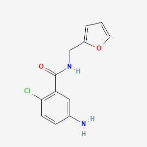 molecular formula C12H11ClN2O2 B1286157 5-氨基-2-氯-N-(2-呋喃甲基)苯甲酰胺 CAS No. 926216-59-3
