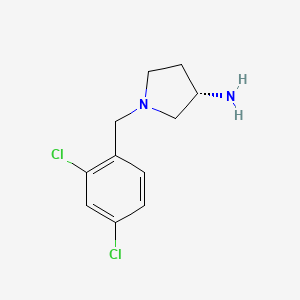 molecular formula C11H14Cl2N2 B12861584 (S)-1-(2,4-Dichlorobenzyl)pyrrolidin-3-amine 