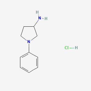 molecular formula C10H15ClN2 B12861613 1-Phenylpyrrolidin-3-amine hydrochloride 