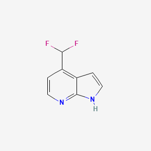 molecular formula C8H6F2N2 B12861627 4-(Difluoromethyl)-1H-pyrrolo[2,3-b]pyridine 