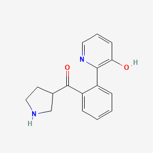 molecular formula C16H16N2O2 B12861674 (2-(3-Hydroxypyridin-2-yl)phenyl)(pyrrolidin-3-yl)methanone 