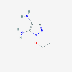 molecular formula C6H12N4O B12861725 1-Isopropoxy-1H-pyrazole-4,5-diamine 