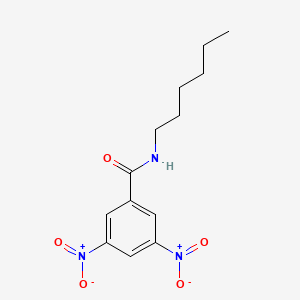 molecular formula C13H17N3O5 B12861728 N-hexyl-3,5-dinitrobenzamide 