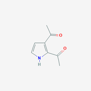 molecular formula C8H9NO2 B12861738 1,1'-(1H-pyrrole-2,3-diyl)diethanone 