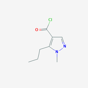 molecular formula C8H11ClN2O B12861751 1-Methyl-5-propyl-1H-pyrazole-4-carbonyl chloride CAS No. 706819-89-8