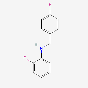 molecular formula C13H11F2N B12861753 2-Fluoro-N-(4-fluorobenzyl)aniline 