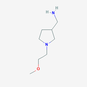 molecular formula C8H18N2O B1286179 1-[1-(2-Methoxyethyl)pyrrolidin-3-yl]methanamine CAS No. 910443-61-7