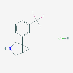 molecular formula C12H13ClF3N B128618 1-[3-(三氟甲基)苯基]-3-氮杂双环[3.1.0]己烷盐酸盐 CAS No. 66504-80-1