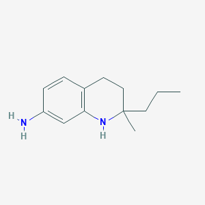 molecular formula C13H20N2 B12861850 7-Quinolinamine, 1,2,3,4-tetrahydro-2-methyl-2-propyl- 