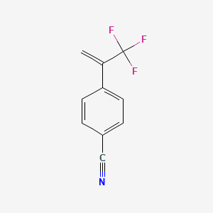 molecular formula C10H6F3N B12861852 4-[1-(Trifluoromethyl)vinyl]benzonitrile 