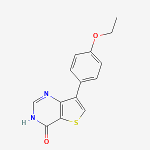 molecular formula C14H12N2O2S B12861871 7-(4-Ethoxyphenyl)-3H-thieno[3,2-d]pyrimidin-4-one 