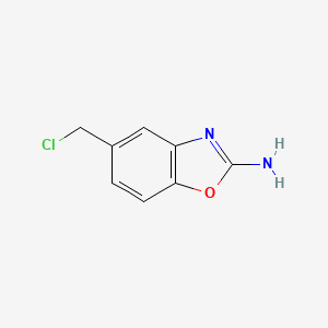 molecular formula C8H7ClN2O B12861880 5-(Chloromethyl)benzo[d]oxazol-2-amine 