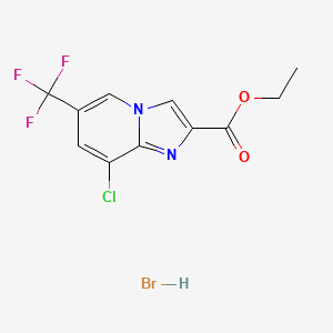 Ethyl 8-chloro-6-(trifluoromethyl)imidazo[1,2-a]pyridine-2-carboxylate hydrobromide