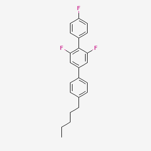 molecular formula C23H21F3 B12861920 1,3-difluoro-2-(4-fluorophenyl)-5-(4-pentylphenyl)benzene CAS No. 612487-06-6