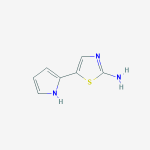 molecular formula C7H7N3S B12861929 5-(1H-Pyrrol-2-yl)thiazol-2-amine 