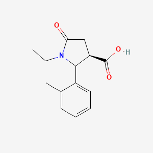 (3R)-1-Ethyl-5-oxo-2-(o-tolyl)pyrrolidine-3-carboxylic acid