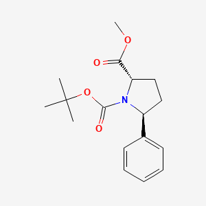 molecular formula C17H23NO4 B12861959 (2S,5S)-1-tert-Butyl 2-methyl 5-phenylpyrrolidine-1,2-dicarboxylate 