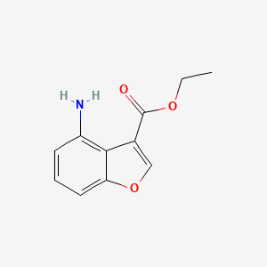 molecular formula C11H11NO3 B12861968 Ethyl 4-aminobenzofuran-3-carboxylate 