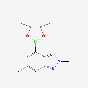 molecular formula C15H21BN2O2 B12861978 2,6-Dimethyl-4-(4,4,5,5-tetramethyl-1,3,2-dioxaborolan-2-yl)-2H-indazole 