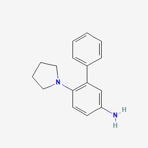 molecular formula C16H18N2 B12861983 6-Pyrrolidin-1-YL-biphenyl-3-ylamine 