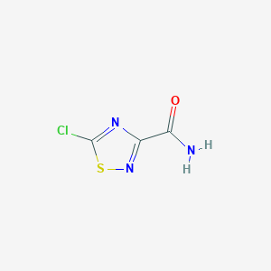 molecular formula C3H2ClN3OS B12862001 5-Chloro-1,2,4-thiadiazole-3-carboxamide 