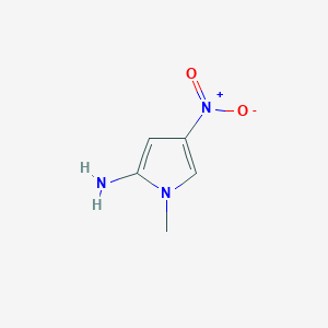 molecular formula C5H7N3O2 B12862029 1-methyl-4-nitro-1H-pyrrol-2-amine 