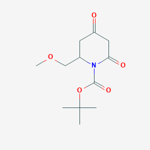 molecular formula C12H19NO5 B12862038 tert-Butyl 2-(methoxymethyl)-4,6-dioxopiperidine-1-carboxylate 