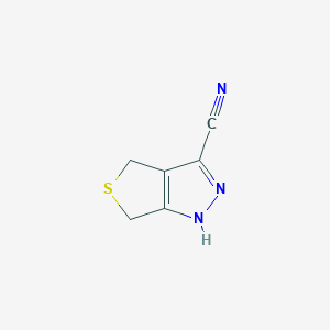 molecular formula C6H5N3S B12862055 4,6-Dihydro-2H-thieno[3,4-c]pyrazole-3-carbonitrile 