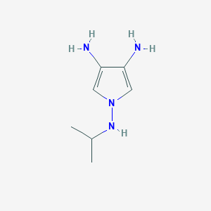 molecular formula C7H14N4 B12862081 N1-Isopropyl-1H-pyrrole-1,3,4-triamine 