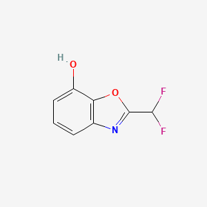 molecular formula C8H5F2NO2 B12862088 2-(Difluoromethyl)benzo[d]oxazol-7-ol 