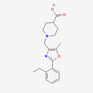 1-((2-(2-Ethylphenyl)-5-methyloxazol-4-yl)methyl)piperidine-4-carboxylic acid