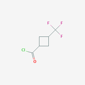 molecular formula C6H6ClF3O B12862120 3-(Trifluoromethyl)cyclobutanecarbonyl chloride 