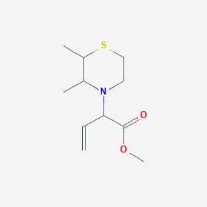 molecular formula C11H19NO2S B12862134 Methyl 2-(2,3-dimethylthiomorpholin-4-yl)but-3-enoate 