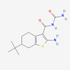 molecular formula C14H21N3O2S B1286223 2-amino-N-(aminocarbonyl)-6-tert-butyl-4,5,6,7-tetrahydro-1-benzothiophene-3-carboxamide CAS No. 667412-66-0