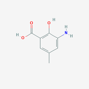 molecular formula C8H9NO3 B12862233 3-Amino-2-hydroxy-5-methylbenzoic acid 