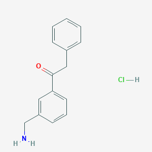 molecular formula C15H16ClNO B12862245 1-(3-Aminomethyl-phenyl)-2-phenyl-ethanone hydrochloride CAS No. 1187931-86-7