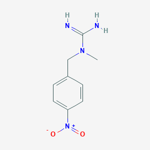 molecular formula C9H12N4O2 B12862280 1-Methyl-1-(4-nitrobenzyl)guanidine 