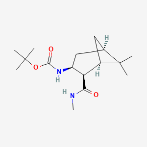 molecular formula C16H28N2O3 B12862283 tert-butyl N-[(1R,2R,3S,5R)-6,6-dimethyl-2-(methylcarbamoyl)-3-bicyclo[3.1.1]heptanyl]carbamate 