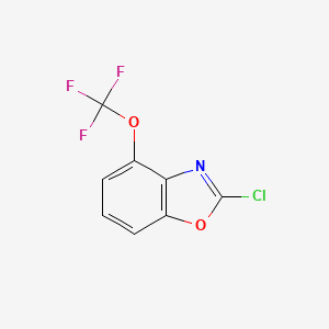 molecular formula C8H3ClF3NO2 B12862288 2-Chloro-4-(trifluoromethoxy)benzo[d]oxazole 