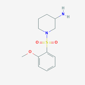 molecular formula C12H18N2O3S B12862300 1-(2-Methoxy-benzenesulfonyl)-piperidin-3-ylamine 