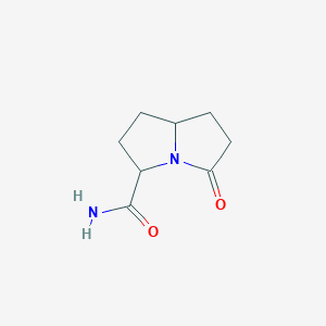 molecular formula C8H12N2O2 B12862304 5-Oxohexahydro-1H-pyrrolizine-3-carboxamide 