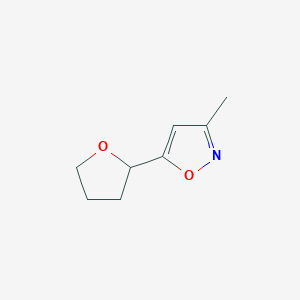 molecular formula C8H11NO2 B12862311 3-Methyl-5-(tetrahydrofuran-2-yl)isoxazole 