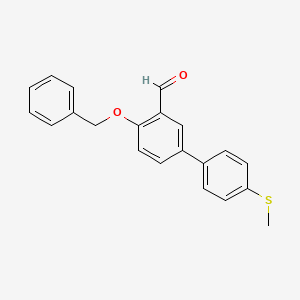 4-(Benzyloxy)-4'-(methylsulfanyl)[1,1'-biphenyl]-3-carbaldehyde