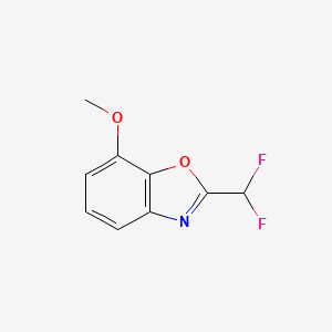 molecular formula C9H7F2NO2 B12862349 2-(Difluoromethyl)-7-methoxybenzo[d]oxazole 