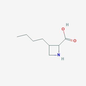 molecular formula C8H15NO2 B12862372 3-Butylazetidine-2-carboxylic acid 