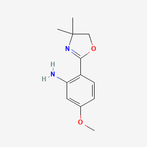 2-(4,4-Dimethyl-4,5-dihydrooxazol-2-yl)-5-methoxyaniline