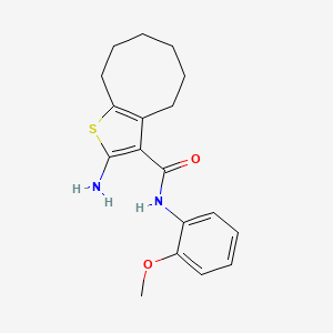 molecular formula C18H22N2O2S B1286256 2-氨基-N-(2-甲氧基苯基)-4,5,6,7,8,9-六氢环辛[b]噻吩-3-甲酰胺 CAS No. 725705-49-7