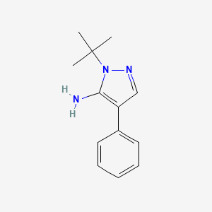 molecular formula C13H17N3 B1286260 1-Tert-butyl-4-phenyl-1H-pyrazol-5-amine CAS No. 664966-72-7
