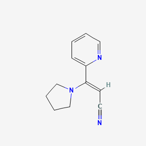 3-(Pyridin-2-yl)-3-(pyrrolidin-1-yl)acrylonitrile